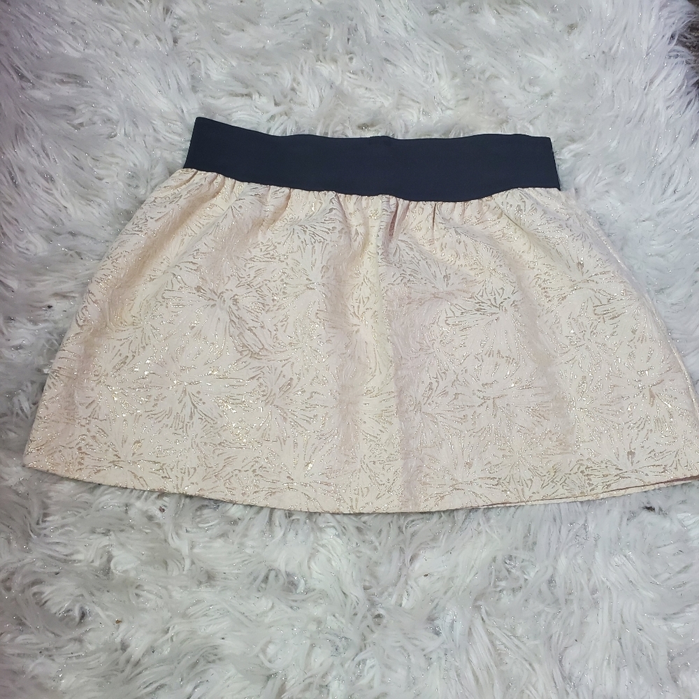 **3/20 Delia's cream metallic skirt